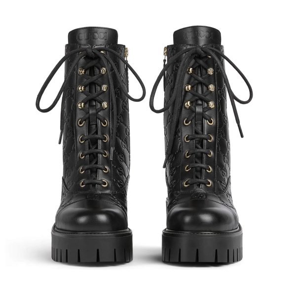 Gucci Women's Lace-up Ankle Boot With GG - Image 4