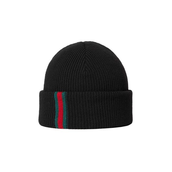 Gucci Wool Hat With Web - Image 2