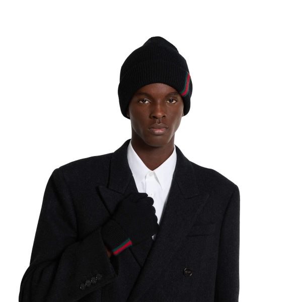 Gucci Wool Hat With Web - Image 4