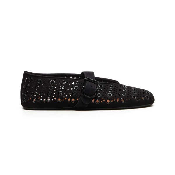 Alaïa Ballet Flats In Vienne Suede With Eyelets - Image 2