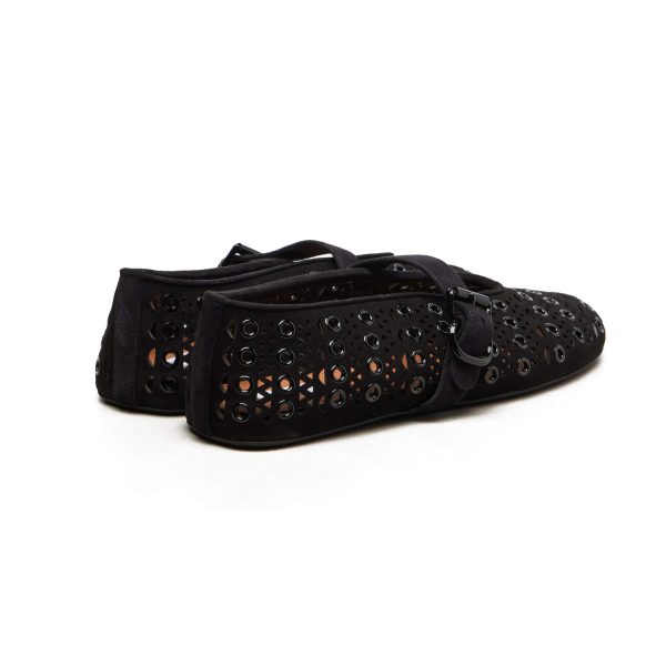 Alaïa Ballet Flats In Vienne Suede With Eyelets - Image 3
