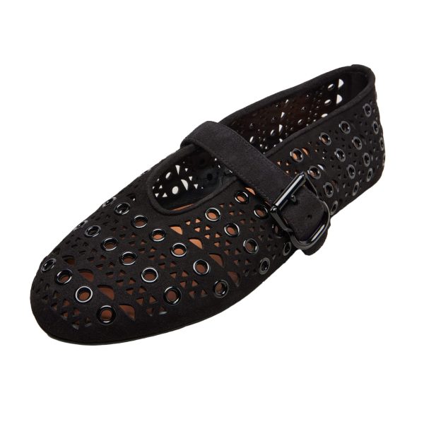 Alaïa Ballet Flats In Vienne Suede With Eyelets - Image 4