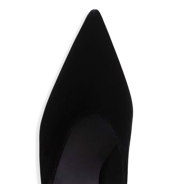 Alaïa Cube Wedge Mules In Velvet - Image 4