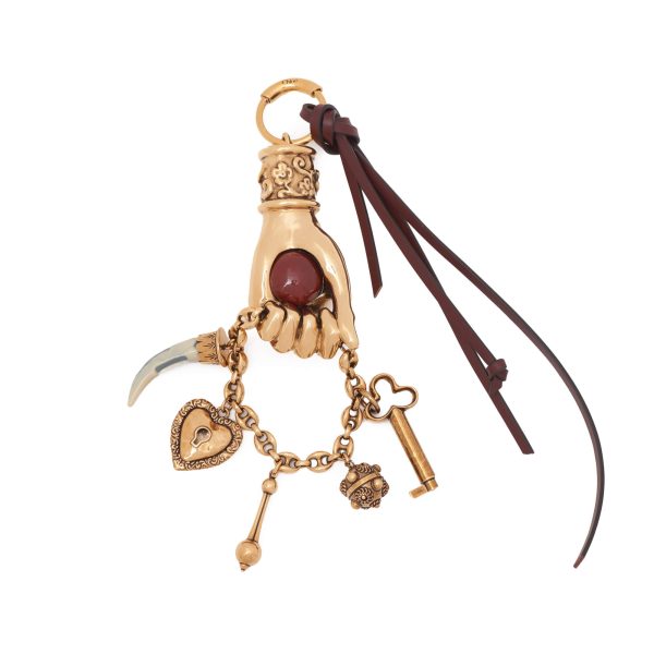 Chloé Symbols Hand Bag Charm In Brass