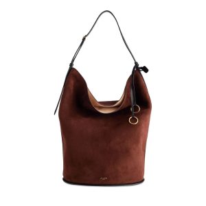 Alaïa Small Leather-trimmed Suede Tote