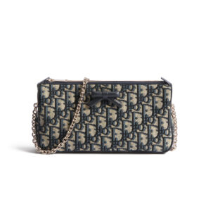 Dior Oblique Bow Pouch With Chain