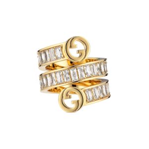 Gucci Blondie Crystal Spiral Ring