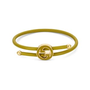 Gucci Bracelet With Enamel Round Interlocking G