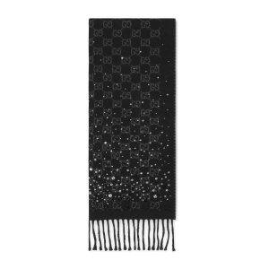 Gucci GG Wool Scarf With Crystals