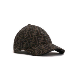 Fendi Baseball Cap With Rhinestone
