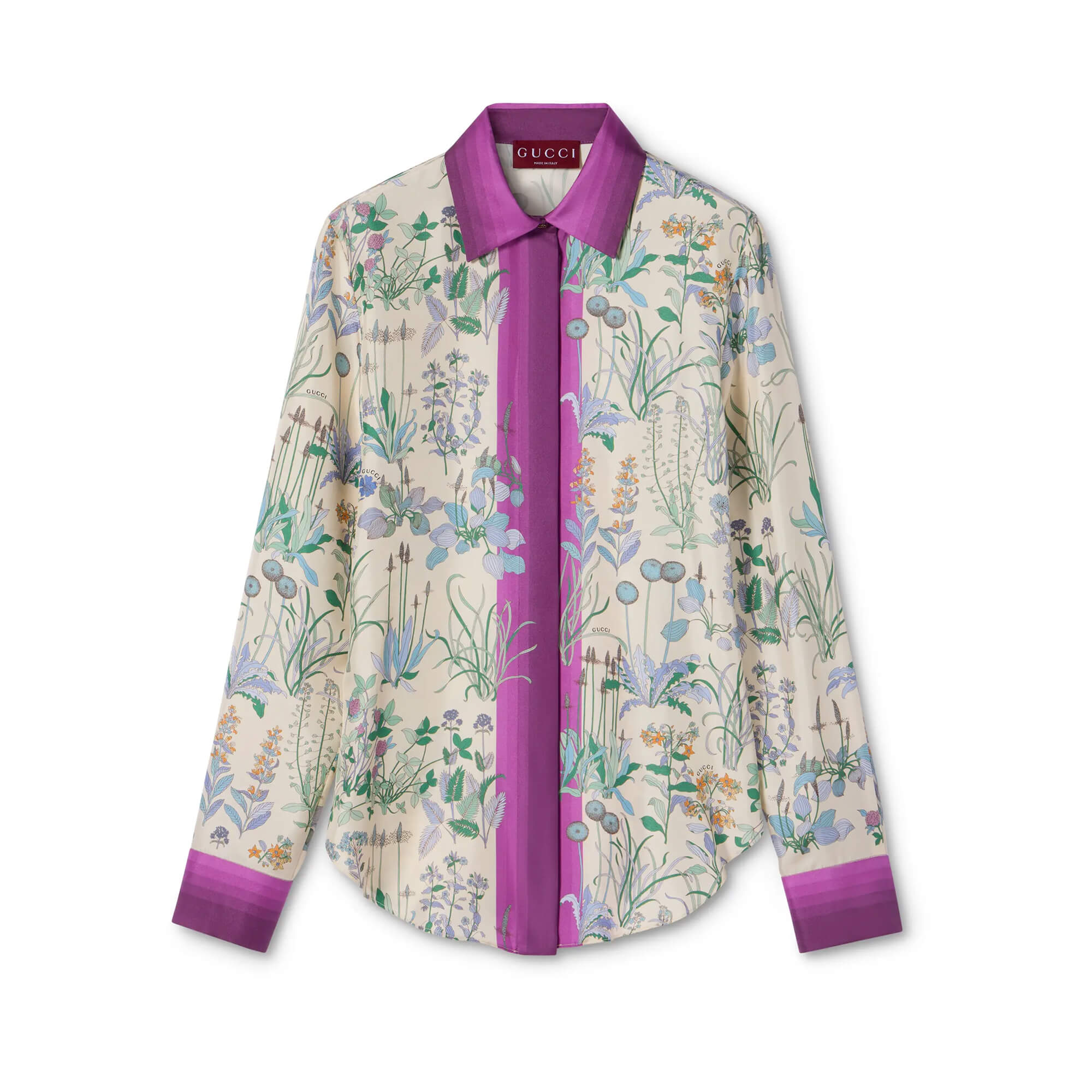 Gucci Printed Silk Twill Shirt at Enigma Boutique