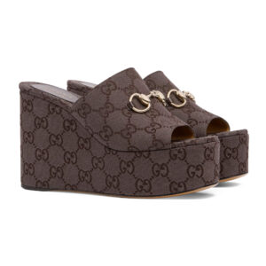 Gucci Women's Wedge Sandal With Horsebit