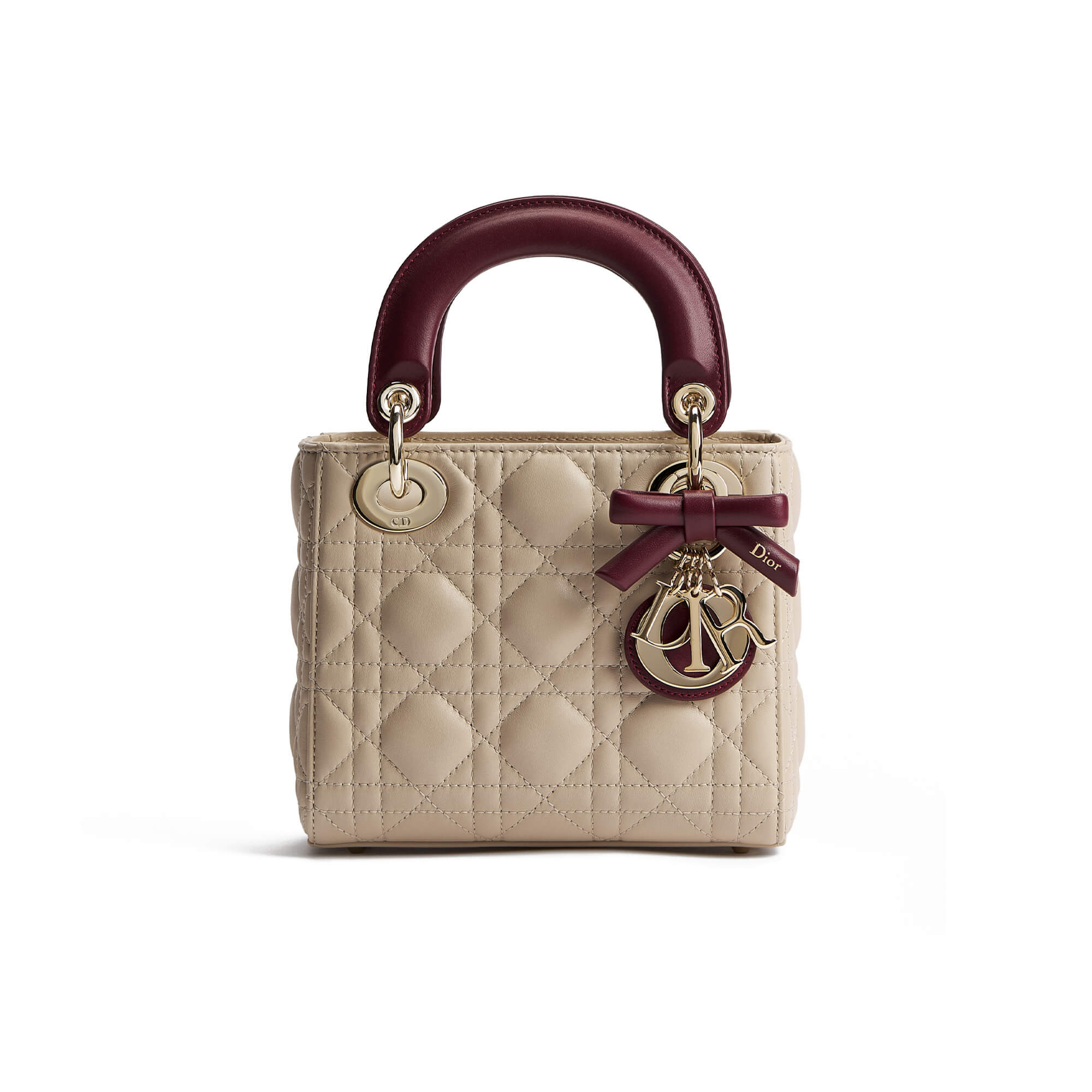 Dior Or Mini Lady Dior Bag With Chain at Enigma Boutique