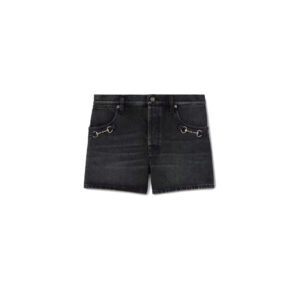 Gucci Cotton Denim Shorts With Horsebit