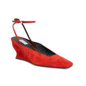 Alaïa Suede Wedged Mules
