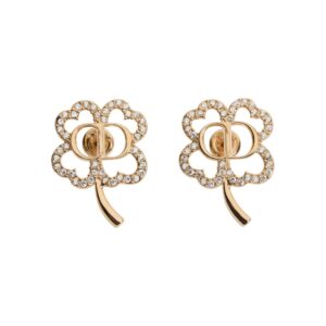 Dior CD Shiny Clover Earrings