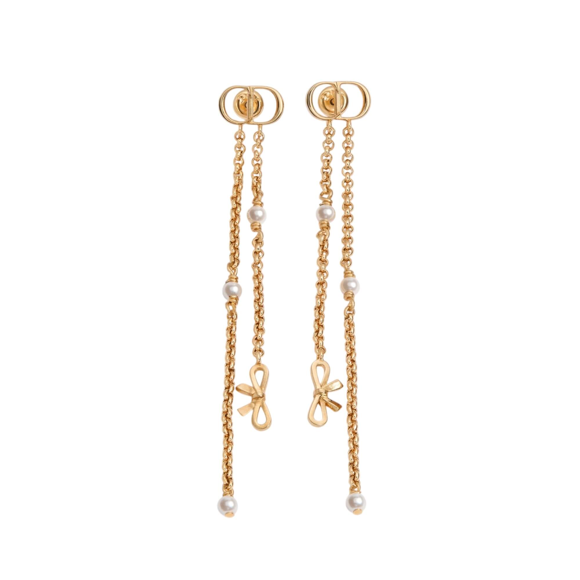 Dior CD Mini Bow Earrings at Enigma Boutique